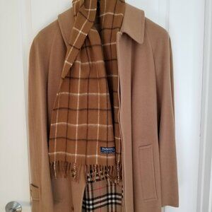 Burberry Tan Checkered Scarf